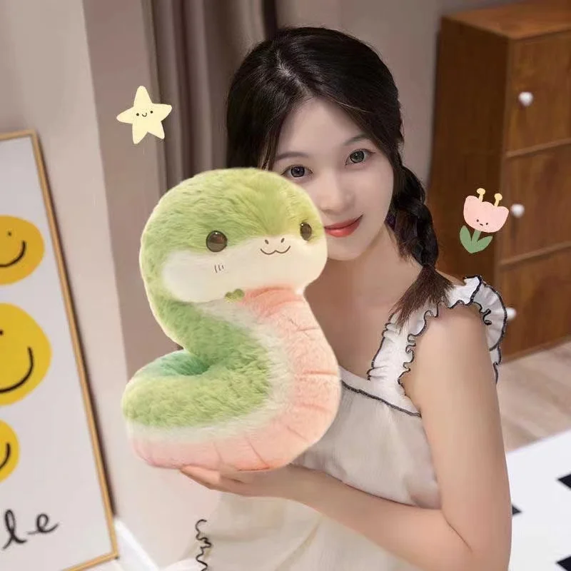25CM Kawaii Snake Baby Plush Doll Valentine\'s Day Gift Cute Little Snake Animal Series Toy for Girlfriend