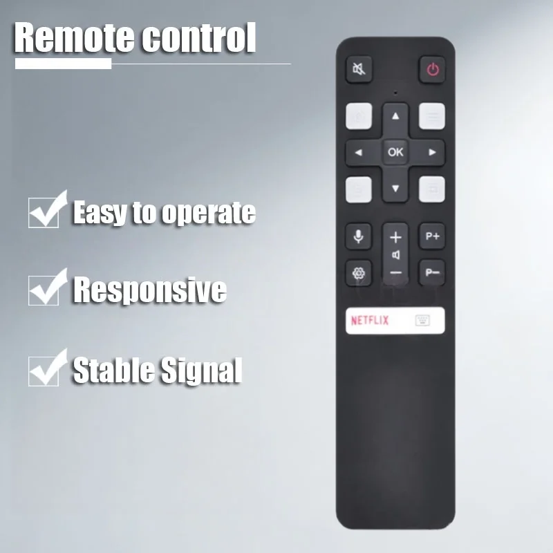 

RC802V Voice Remote Compatible with TCL 4K Smart TV Replacement for FUR7 FVR7 FUR6 FVR5 FUR5 FUR4 User-friendly Remote Control