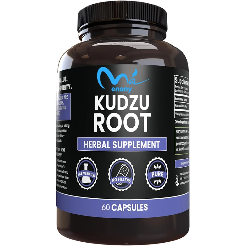 Original Flavor Kudzu Root (60 Capsules), Without Magnesium or Rice Fillers, Always Pure