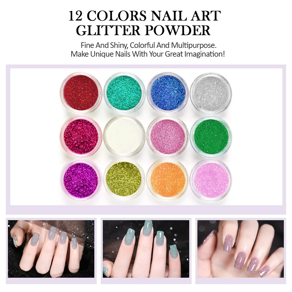 Acrylic Nail Kit Professional Set Powder Glitter Nail Extension Set Full Manicure Set Nail Art Liquid Nail Decorations Tools Kit