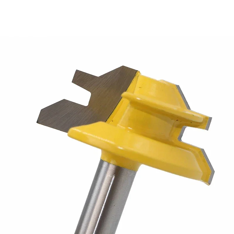 

1PC 8mm Shank 45 Degree Small Lock Miter Router Bit Mortise Tenon Knife 3/4" Stock Woodworking Carbide End Mill