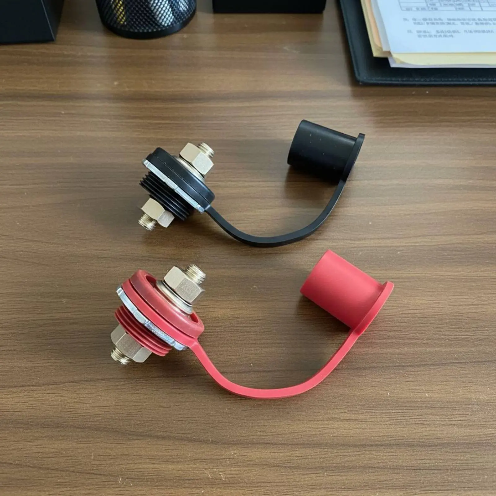 

2 Pieces Distant Battery Terminal Pure Copper Battery Charging Post Vehicle Electrical Parts Corrosion Resistant Heavy Duty