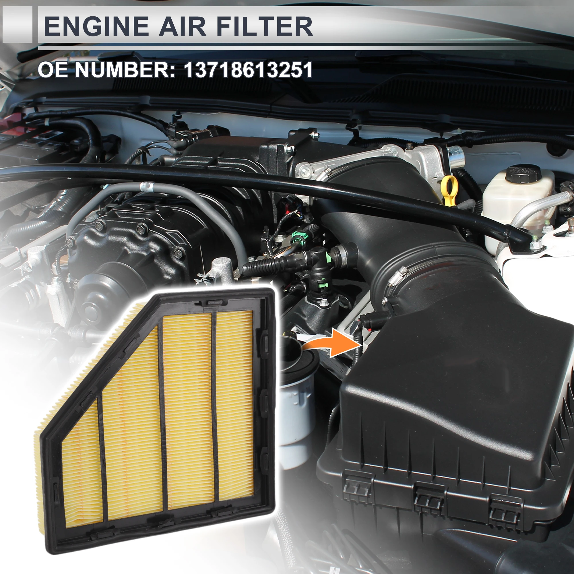 

X Autohaux Engine Air Filter No.13718613251 for BMW 540i Base 3.0L L6 - Gas 2018-2020 1 Pcs