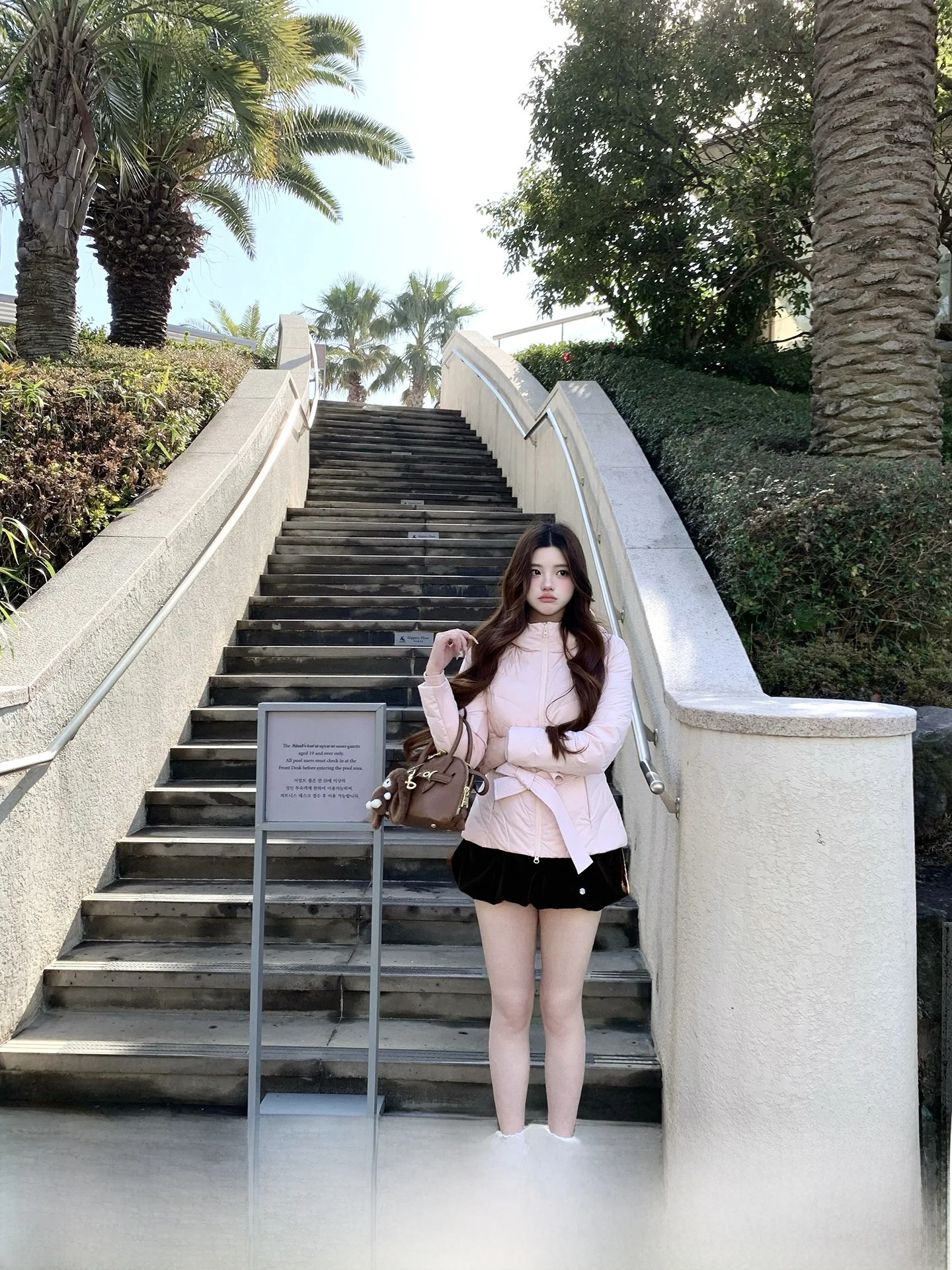 

Lily Rosemary Sweet Ballet Korean Sle Women's Jaet with Bow Waist Cinching Lightweight down Coat Warm ort Length