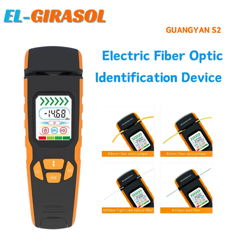 

Fiber Optical Identifier New GUANGYAN S2 Optic Live With Built In Visual Fault Locator 850-1700nm SM MM FTTH