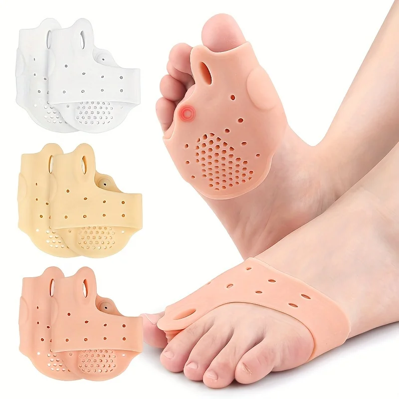 1 Pair Silicone Metatarsal Pads for Women And Men, Toe Separation Foot Pads, Foot Massage Insoles, Anti-Friction Forefoot Suppor