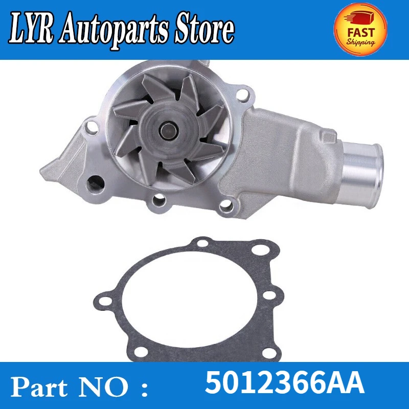 

High quality Engine Water Pump For Jeep Grand Cherokee 99-04 Wrangler 2000-2006 L6 4.0L 5012366AA 53010378AC Car Accessories