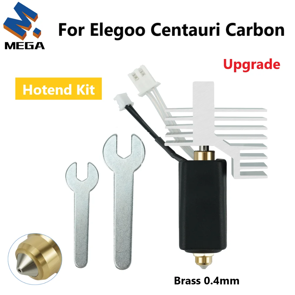 

Upgrade Bimetallic For Elegoo Centauri Carbon 0.4mm Hotend Kit for Centauri Carbon Brass Nozzle 3D Printer Accessories