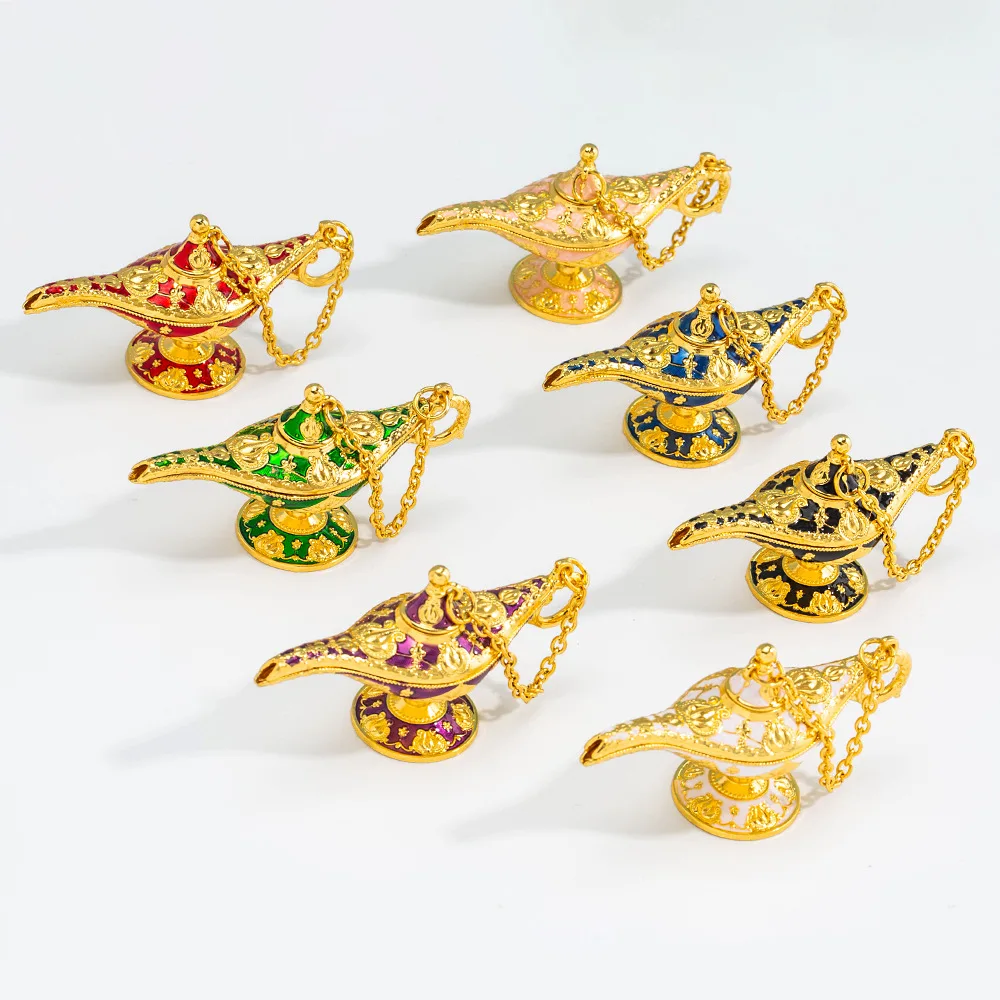 علاء الدين ماجيك مصباح ديكور العنصر، فانوس الرغبات منقوش، سبيكة ديكور DIY، ديكور المنزل شينجيانغ