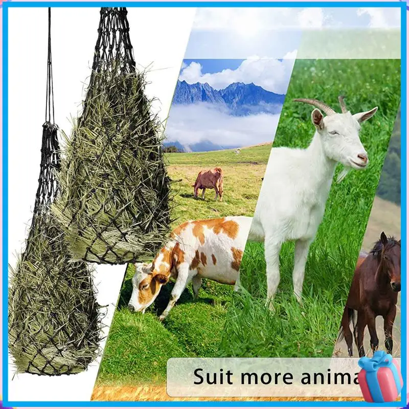 

Discount 2 Pcs Slow Feed Hay Net Hay Feeder Hay Bag Hay Net For Horses Slow Feeder Haynet 40 Inch Length With 2 Inch Holes Durab