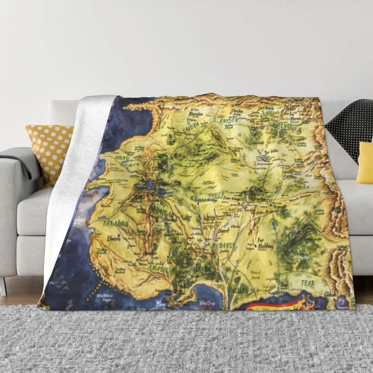 

Fantasy Wheel of Time Map Throw Blanket Luxury St blankets and throws Blankets