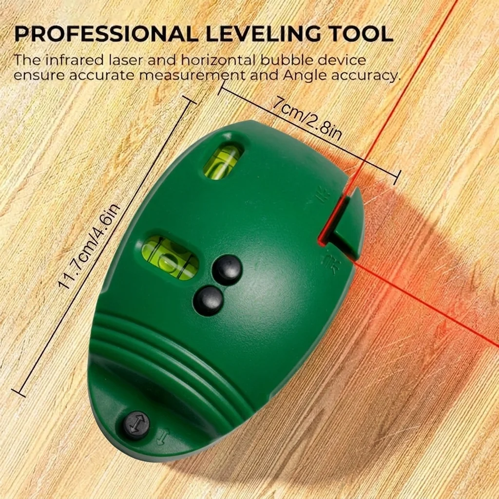 90° Laser Level Infrared Line Marker High Precision Self Leveling Red Beam Portable Measuring Tool for Wall Tile Construction