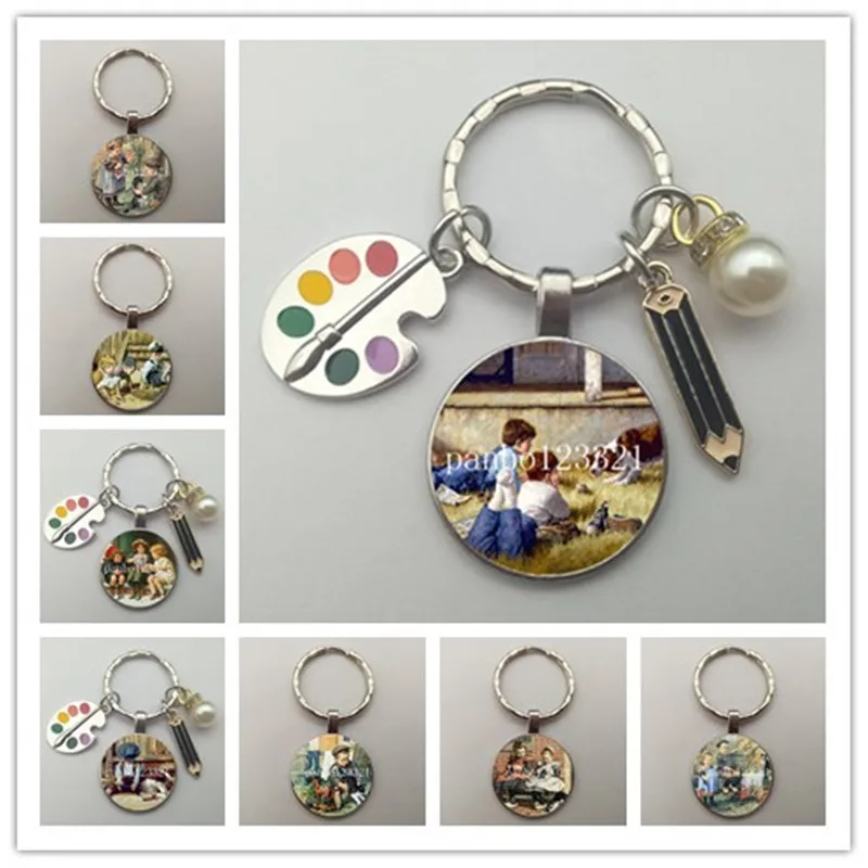 

Time classic keychain 2022 retro keychain 70-80s country happy children keychain pendant girl boy souvenir jewelry