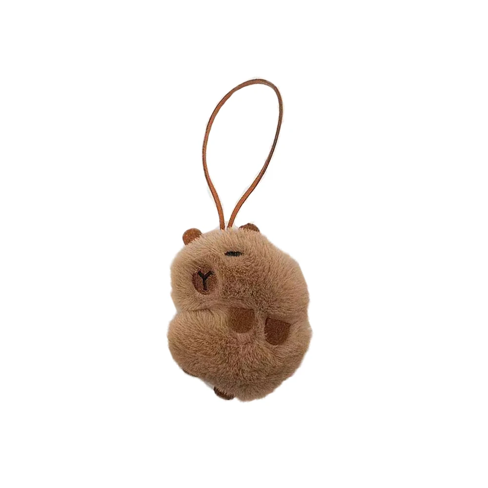 HSYHERE Portachiavi Capybara Carino, In PVC E Lega Di Zinco, 3,5x4,1 Cm, Ciondolo Per Borsa E Zaino, Unisex, Marrone