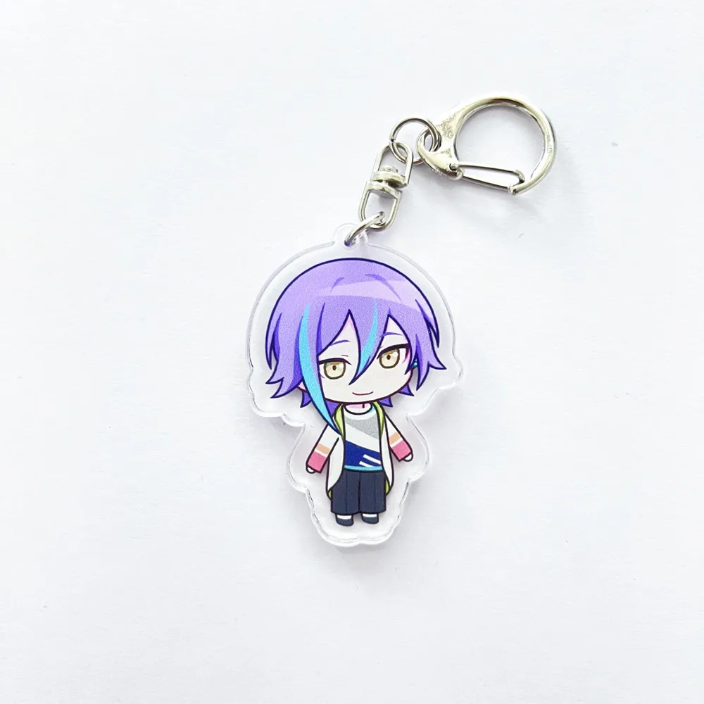 Anime PJSK Project Sekai Colorful Stage Len Rin Character SD Cosplay Keychain Bag Pendant Acrylic Keyrings Key Chain Accessories