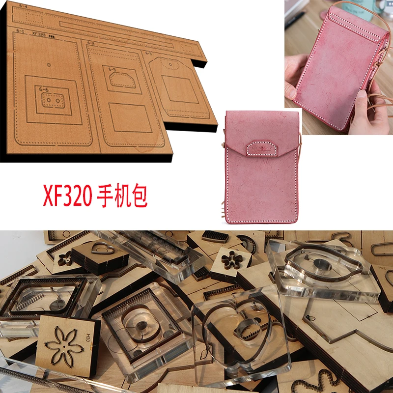 

New Japan Steel Blade Wooden Die mobile phone bag Leather Craft Punch Hand Tool Cut Knife Mould XF320