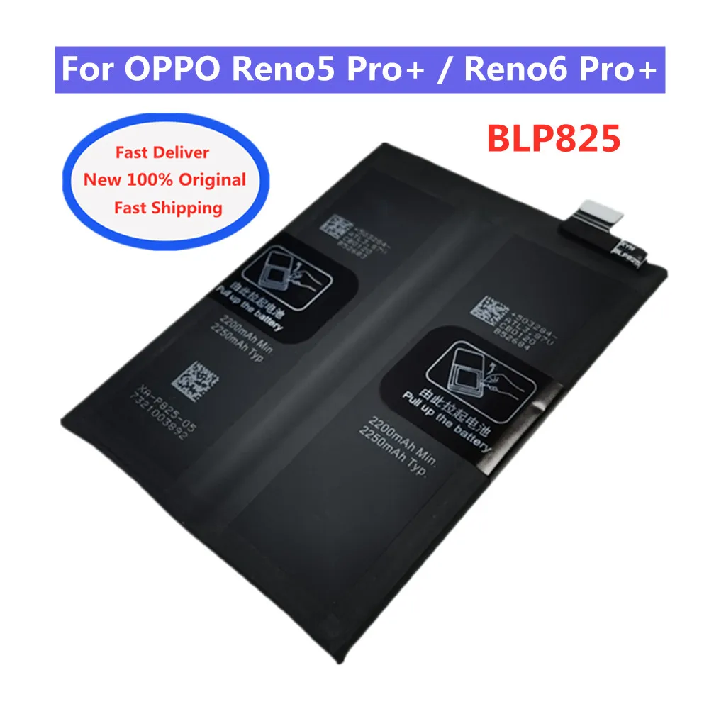 

4500mAh Original BLP825 Battery For Oppo Find X3 Neo Reno5 Pro+ / Reno 6 Pro+ 5G Phone Batteries + Free Tools