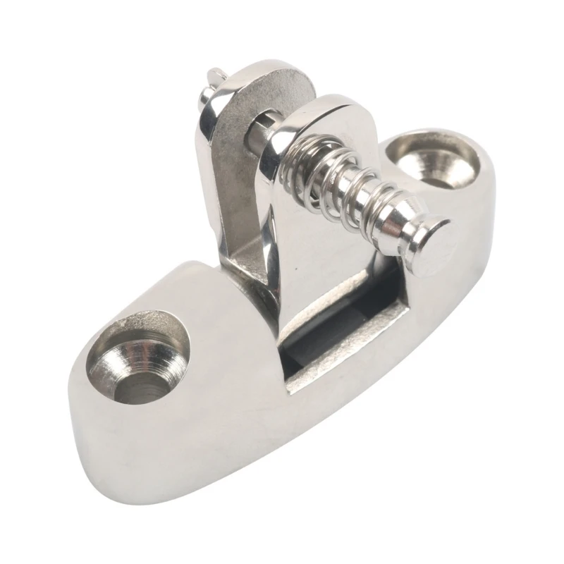 

Boat Shade Hardware Deck Hinge, 316 Stainless Steel Spring Pin Mount for Bimini Top Repair Projects Use On Deck