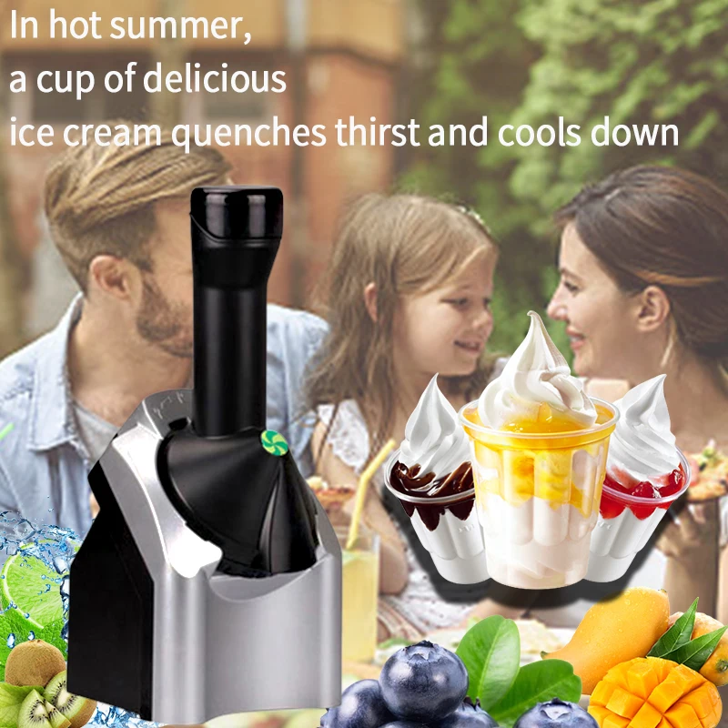 TABELL Ice Cream Machine Dessert Ice Cream Maker Frozen Fruit Slush Machine Children Dessert Production Maker Home Kitchen