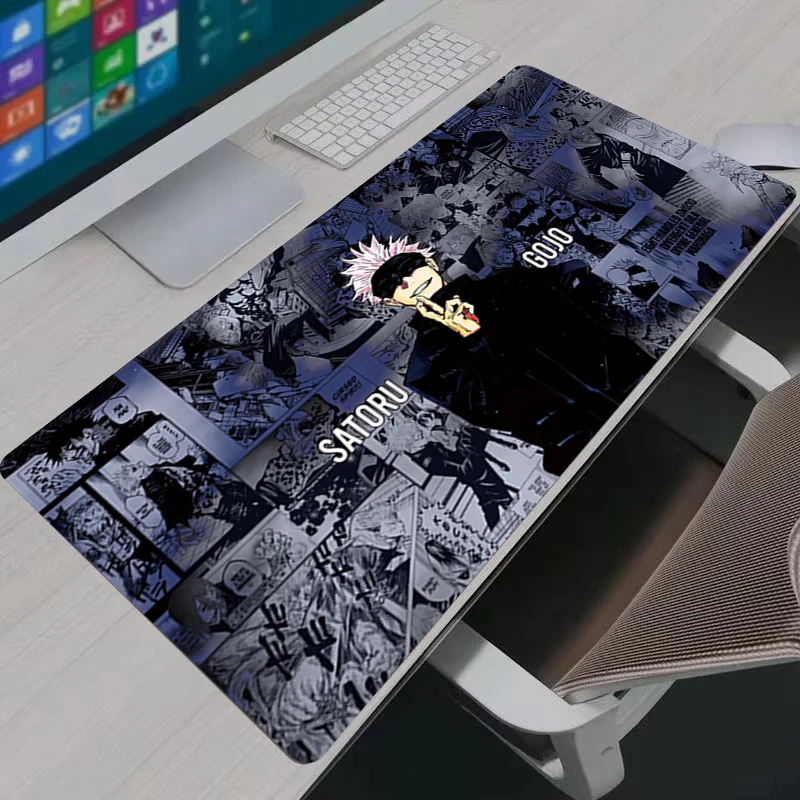 Mouse Pad Cool Anime Jujutsu Kaisen Gojo Satoru Large Gaming Mousepad Gamer Laptop Keyboard Mat Computer Cabinet Desk Mat