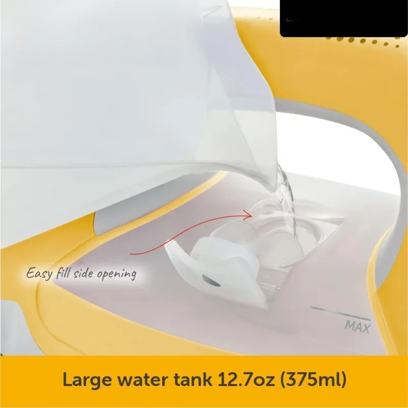 1800W with automatic lift function for garments  sewing  quilting and hand ironing  soleplate steam iron  yellow