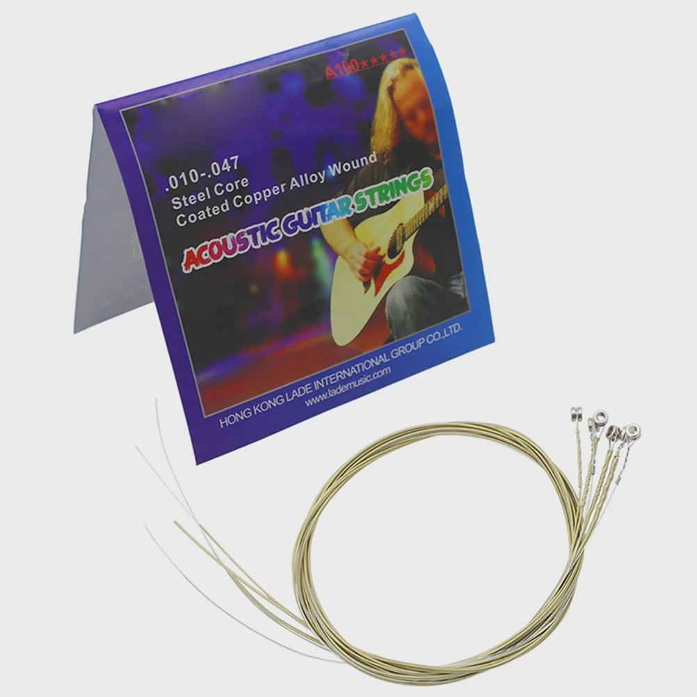 

6 Pcs Parts Guitar String Replacement Single Folk Accessories Stainless Steel Accessory