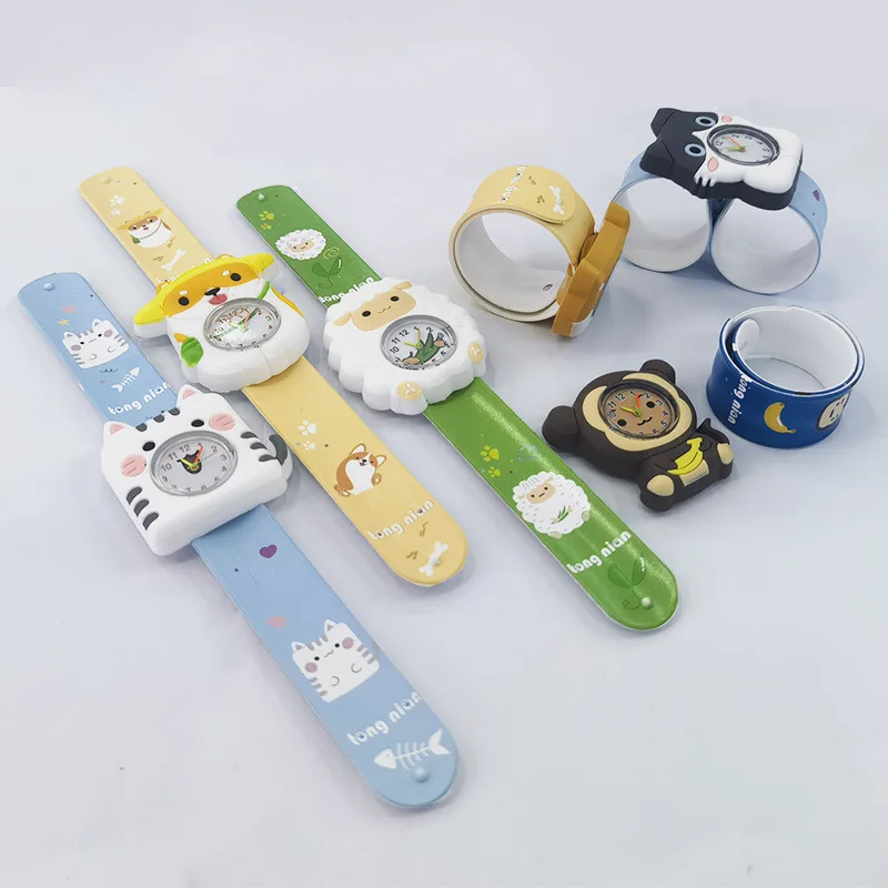 

New Printed Cartoon Toy Watch Kindergarten Primary School Student Patting Watch Ring Children's Watch