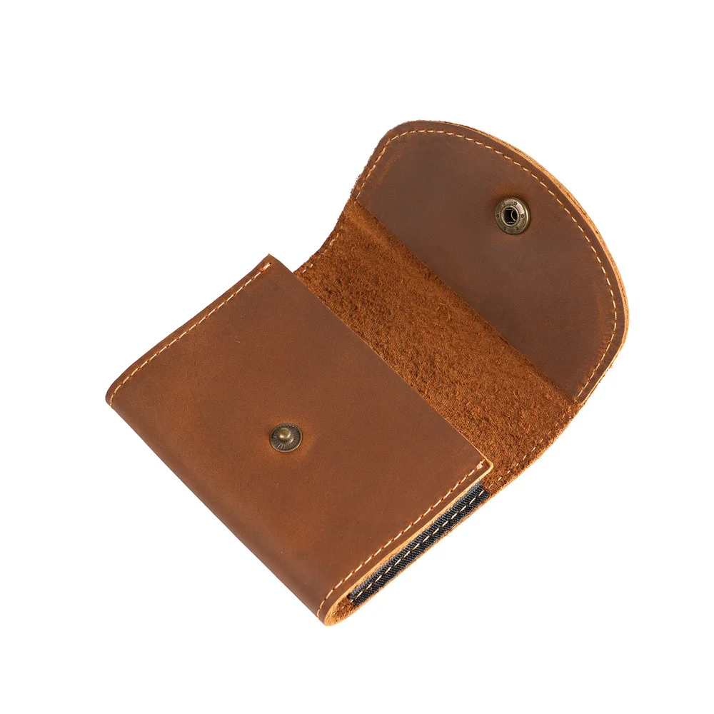 

Genuine Leather Credit Card Wallet with 12 Card Slots, Accordion Small Purse Snap Pocket Wallet Card Holder Case for Travelling