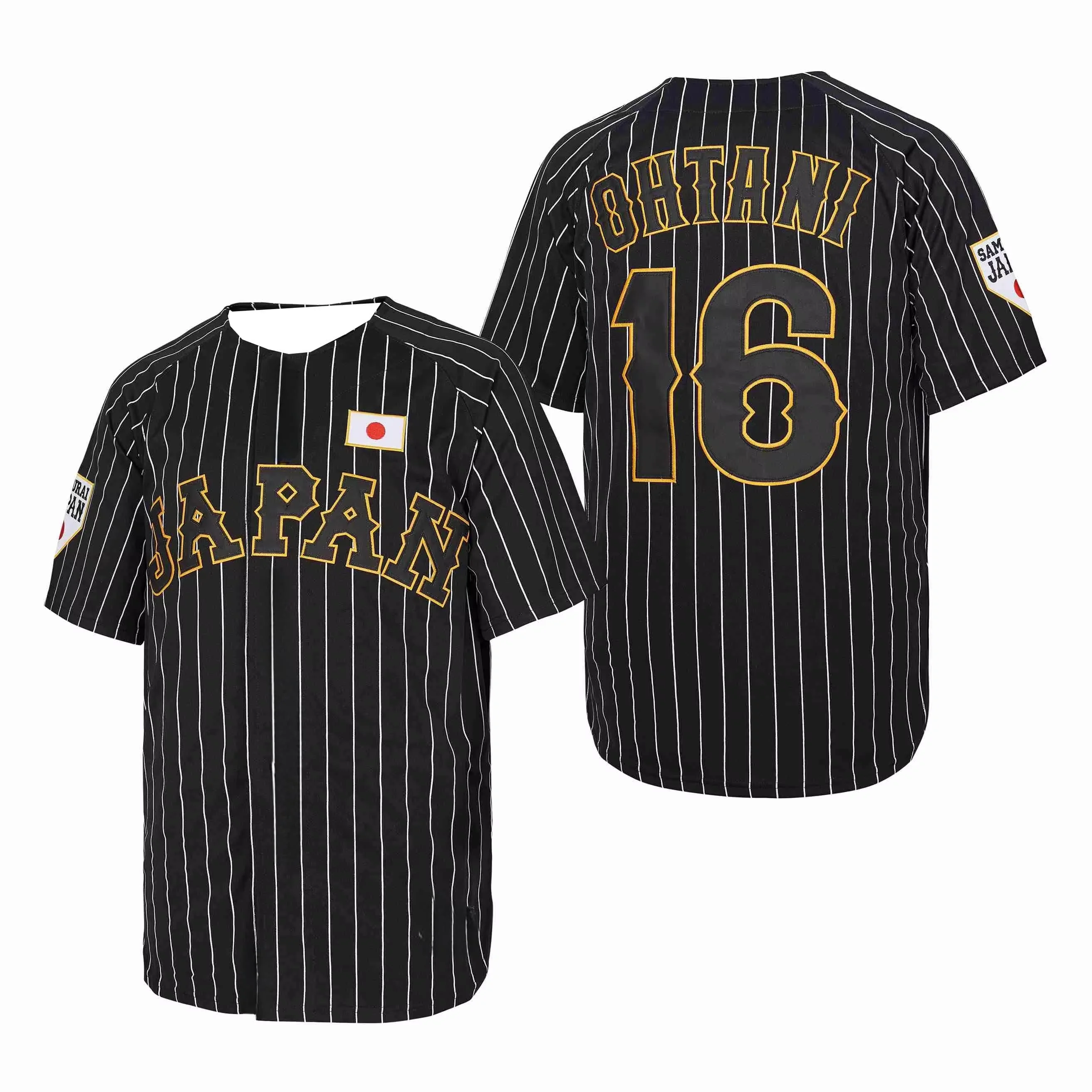 Sommer Neues Baseball-Trikot Japan OHTANI 3D-Druck T-Shirt Lässige Outdoor-Sportbekleidung WEISS Schwarz Gestreift SAMURAI Familie Kinder T-Shirts – Detail 2