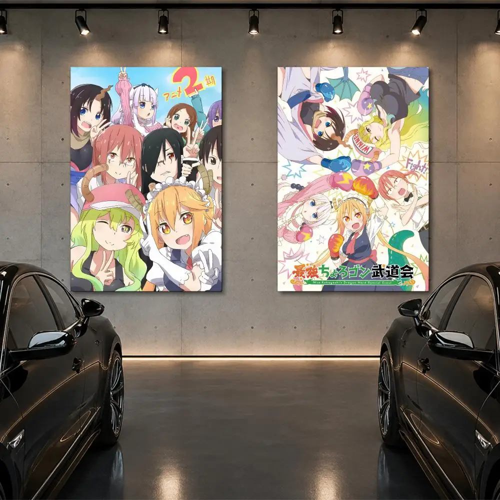 Miss Kobayashi's Dragon Maid Poster Room Decor Home Wall Art Printing Waterproof Garage BedRoom Posters Gift