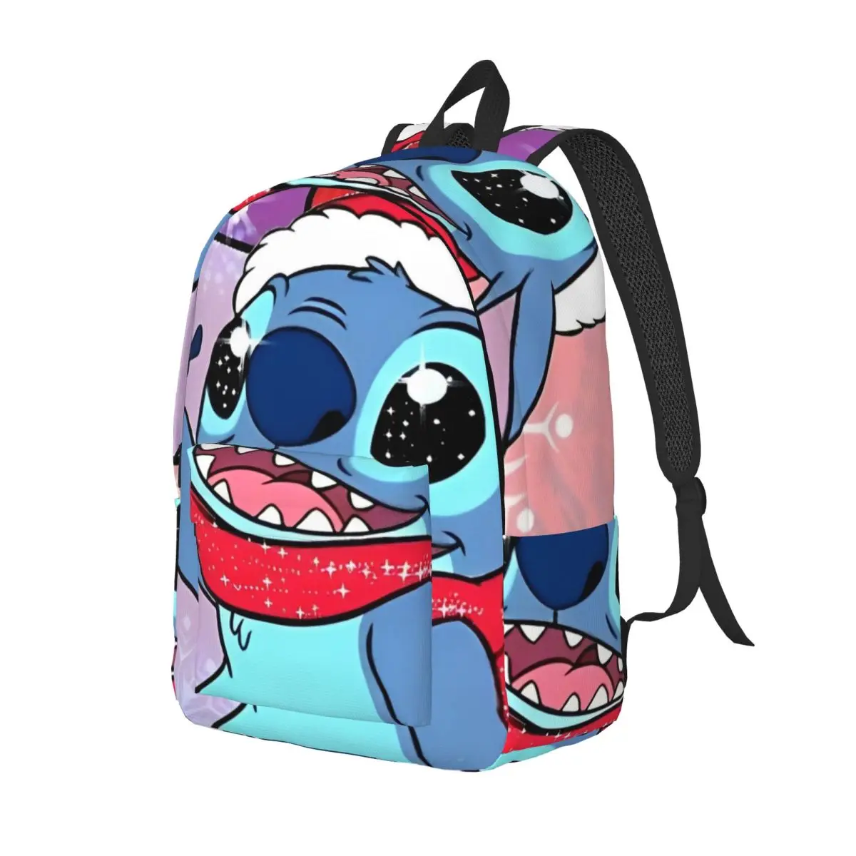 Stitch Red Christmas Backpack Elementary High College School Student Bookbag Men Women Daypack Travel