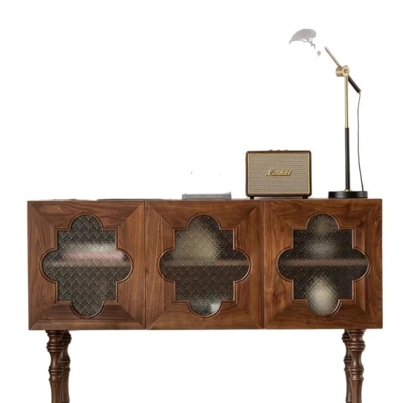 

Medieval Nordic living room dining side cabinet, entering the house against the wall artistic conception decorative locker