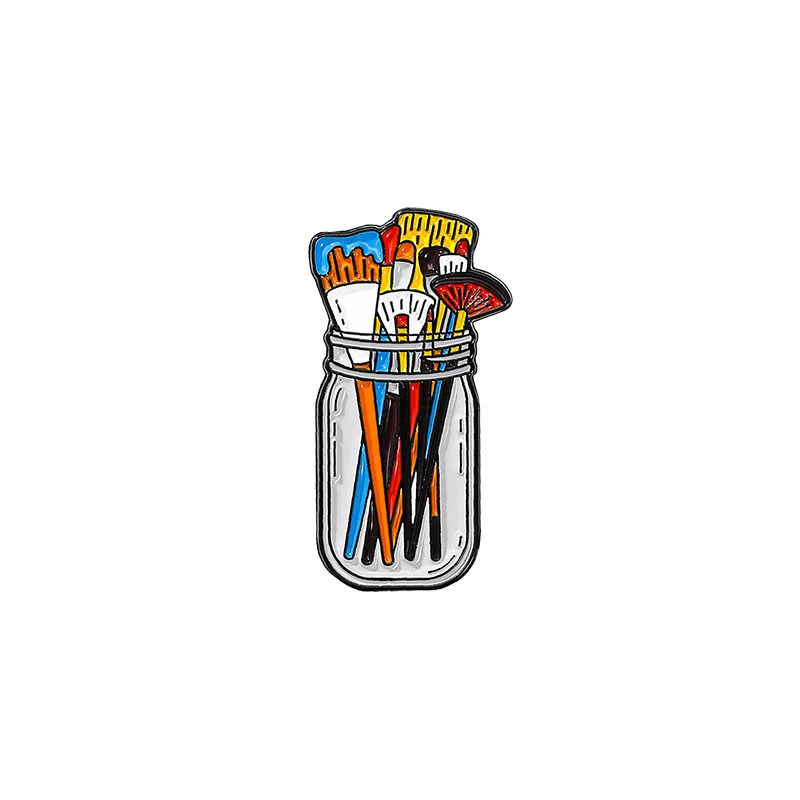 

Creative Bottle Brush Badge Pin Pin for Painter Painting Lovers Gift