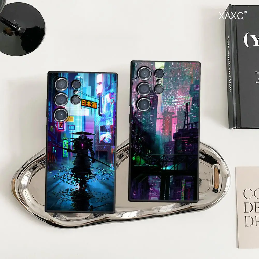 Cyberpunk Style Phone Case For Samsung Galaxy S26 Ultra S25 FE S24 S23 S22 Plus S25 Edge S21 TPU Soft Shell Covers