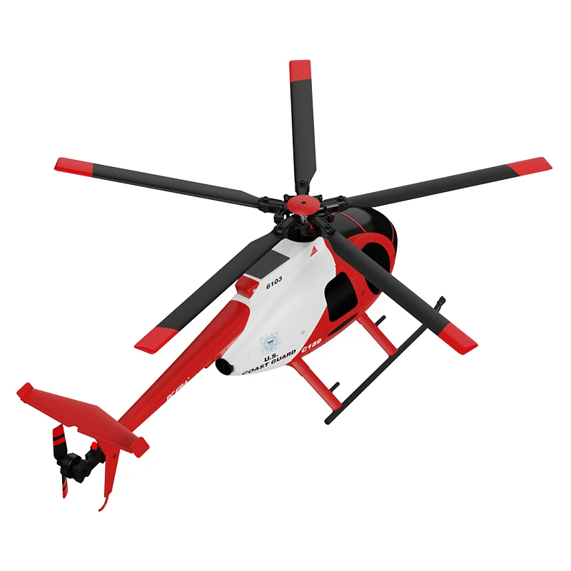 C189 6CH 1/28 RC Helicopter 6-axis Gyro One-key Take-off/landing 6G Mode 7.4V 2.4G Transmitter Simulated Model Aircraft Toy Part