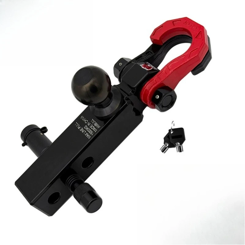 Split trailer hook shackle Three-hole trailer arm with ball head Modified car accessories Anti-theft at both ends