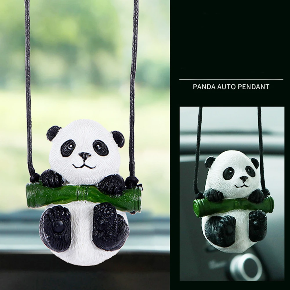 2026 NEWEST Panda Car Pendant Car Rearview Mirror Hanging Ornaments Panda Pendant Automobile Decoration Accessories