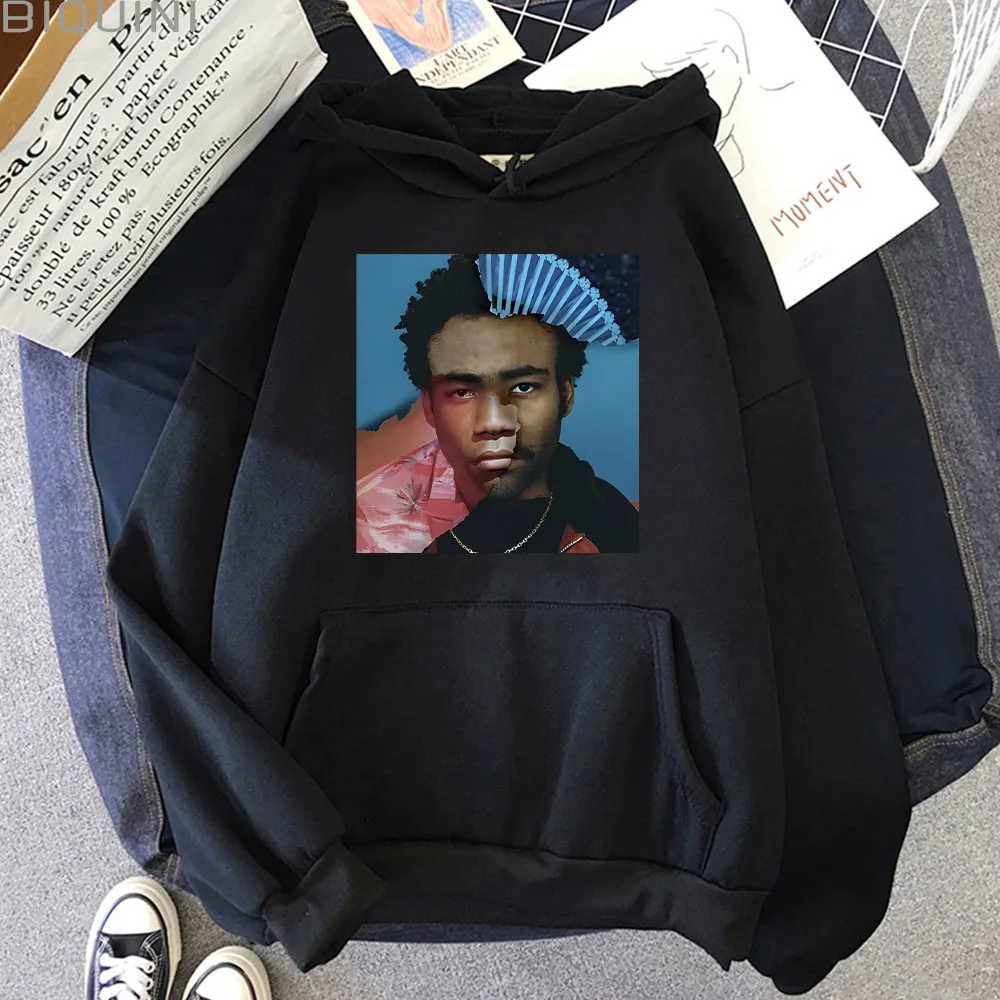 Childish Gambino Printed Hoodie New Fashionable Sweatshirt Velvet Long Sleeved Men Women Clothing Moletom Casual Unisex Hoody