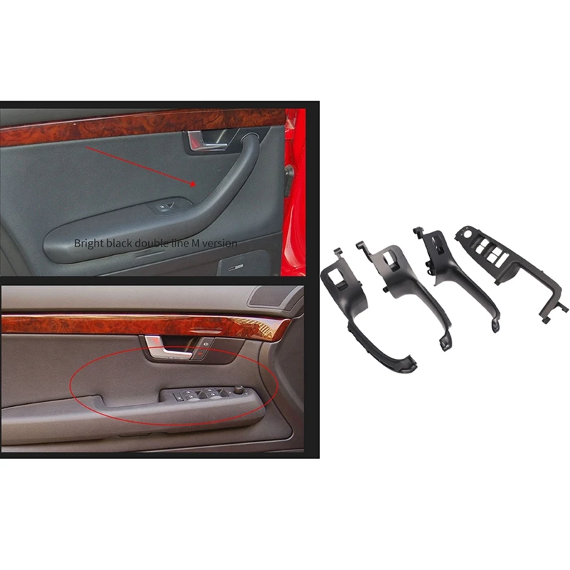 

Car Interior Door Handle Cover Inner Door Handle Replacement Accessories For A4 B6 B7 2002-2008