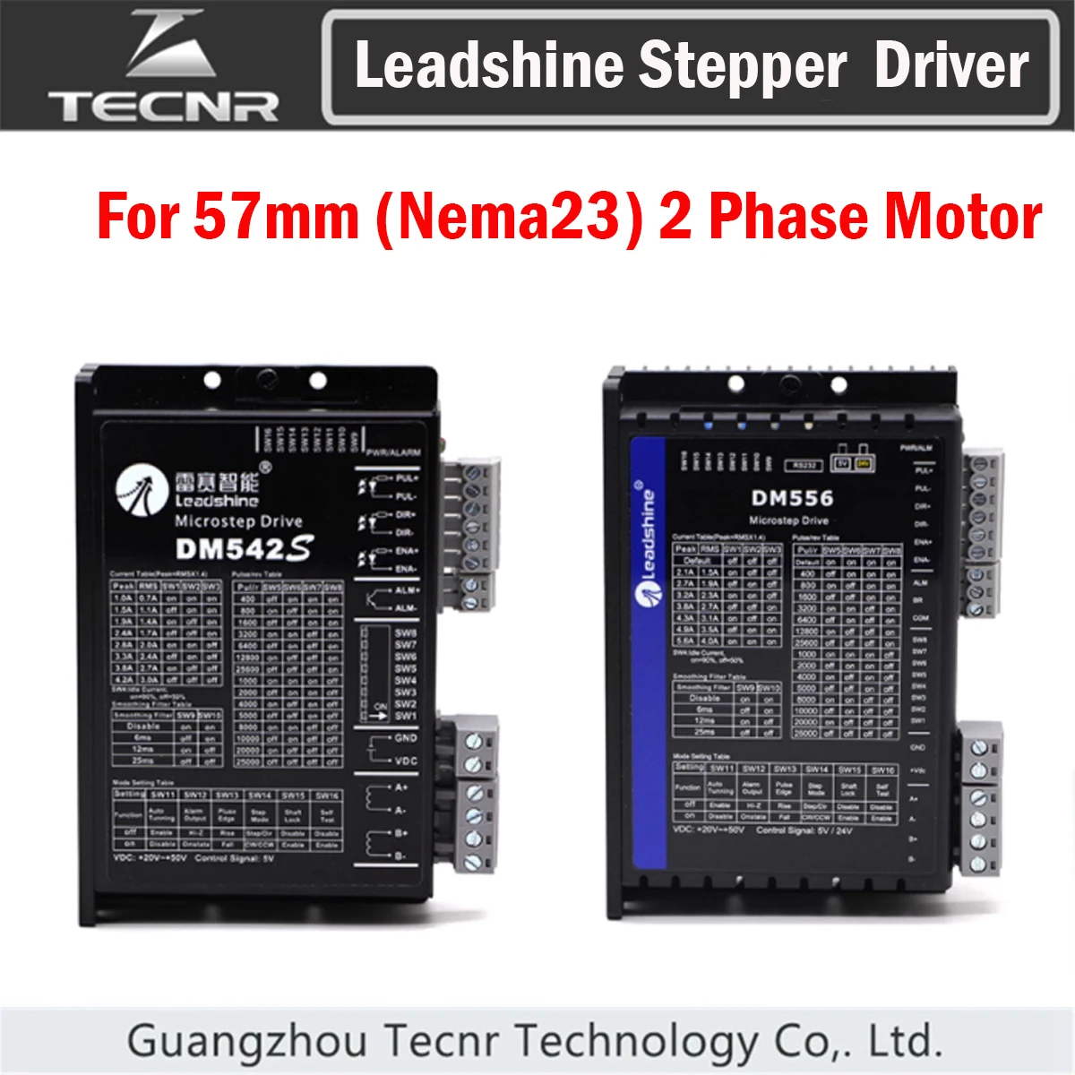 Original Leadshine Stepper Driver 2 Phase DM542S DM542 DM542J M542C DM556 DM556S DM556J M556C VDC20-50V For Nema23 57mm Motor