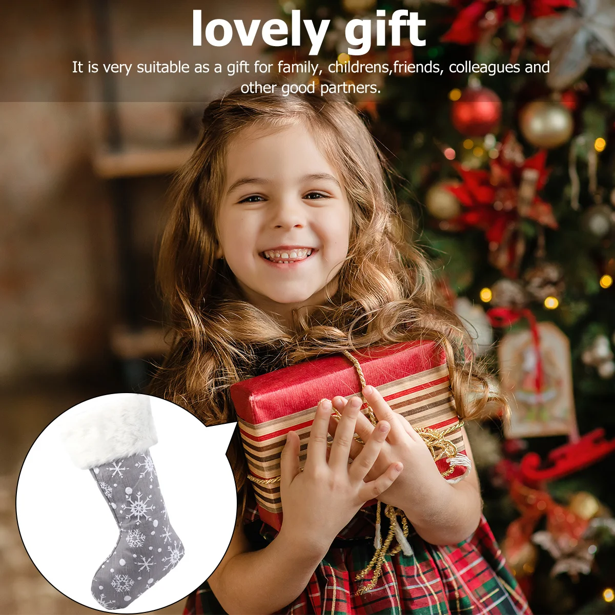 

Christmas Socks Gift Bags Premium Fabric Candy Pouch For Kids Santa Stocking Hanging Decoration Xmas Tree Party Supplies