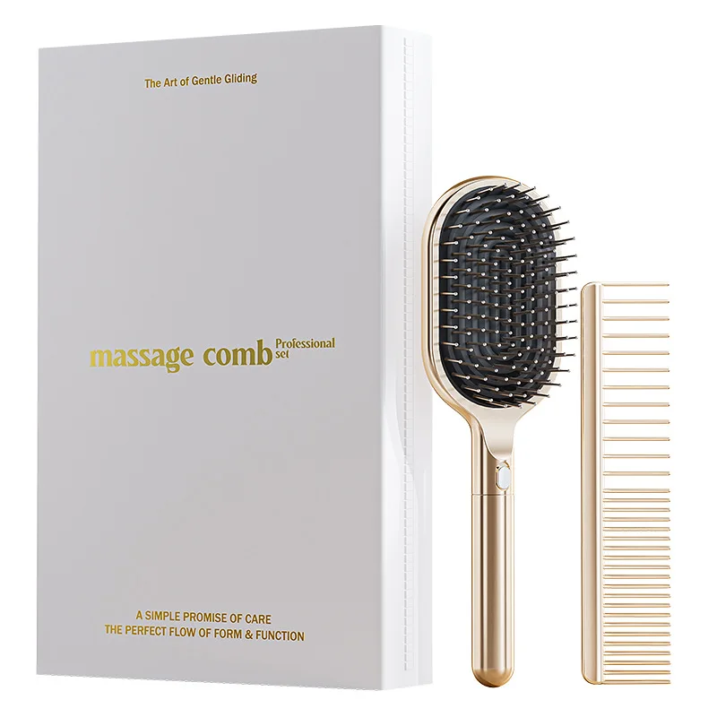 A Fluffy Anti-static Air Cushion Comb Is A Practical Gift Box For A Girl's Birthday. It Features A Light Luxury Style Comb