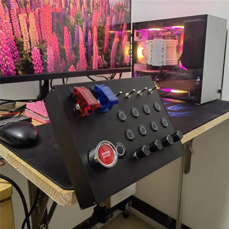 PC Simracing Universal Center Button Box für Euro Truck Thrustmaster Moza Simagic Logitech G29G27 Fanatec Lenkrad