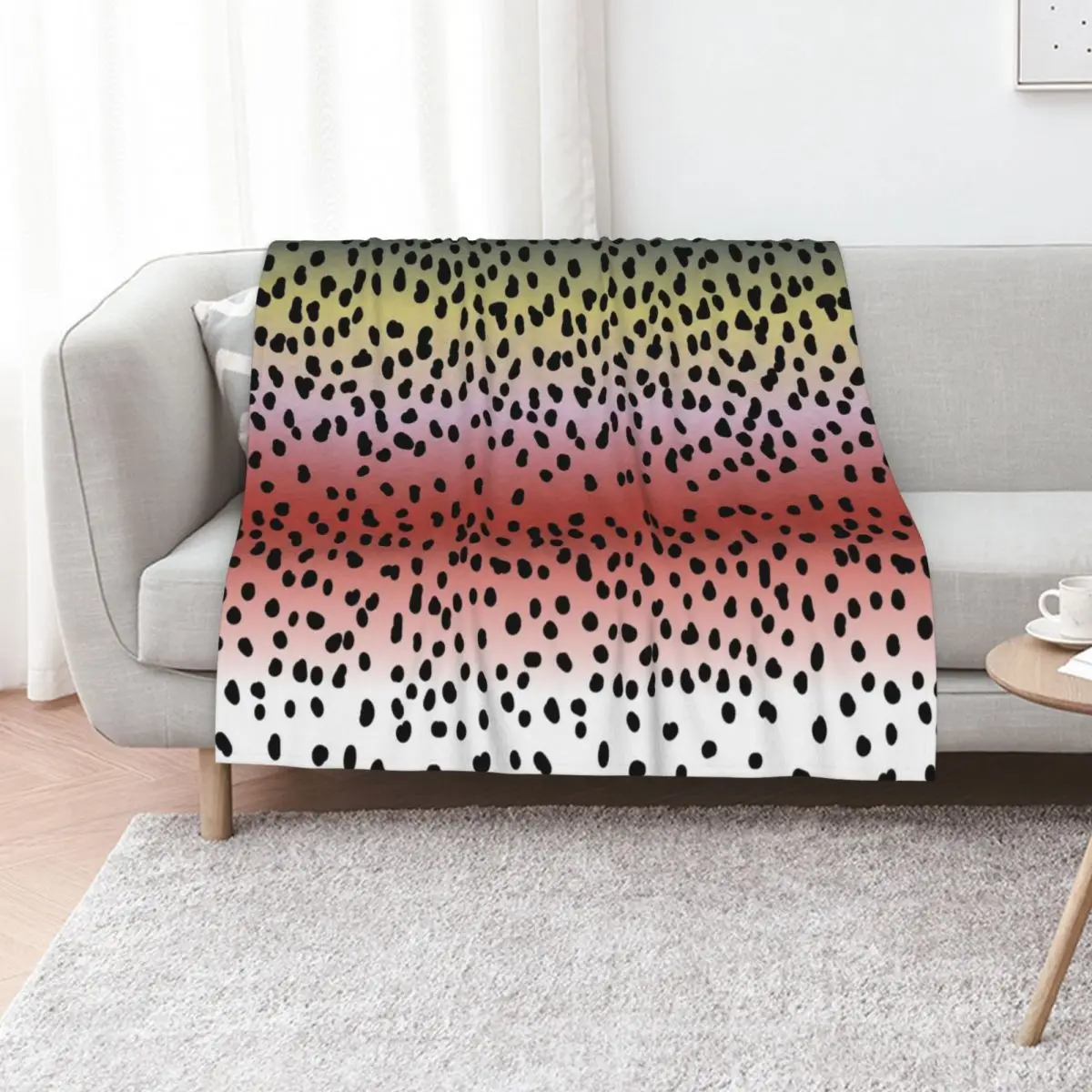 

Rainbow Trout Skin Fly Fishing Throw Blanket Sofas christmas decoration Polar Bed linens Blankets