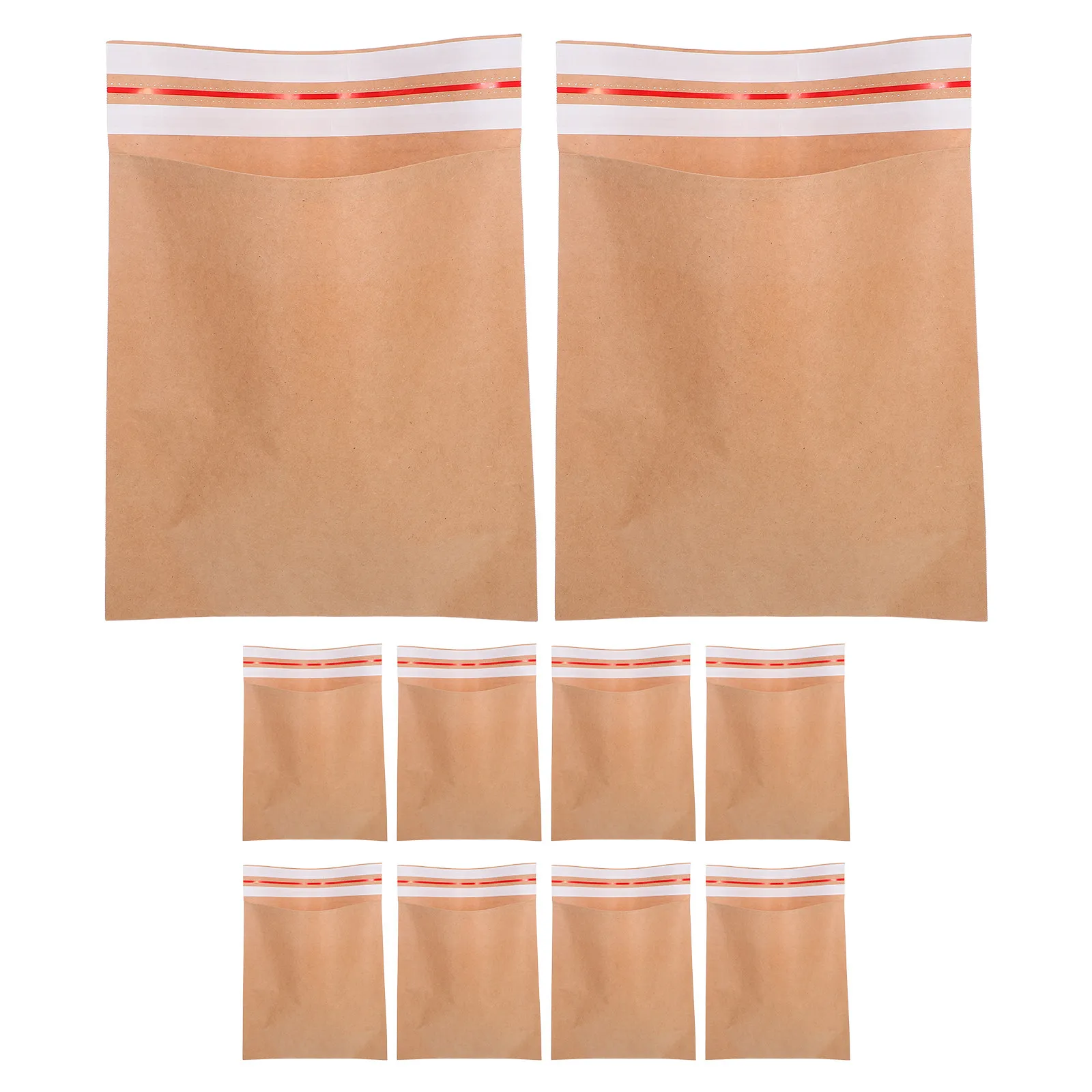 10Pcs Kraft Paper Shipping Envelopes Self-Sealing Mailers for Clothes Packaging Mailing Bags Books Accessories Small Business