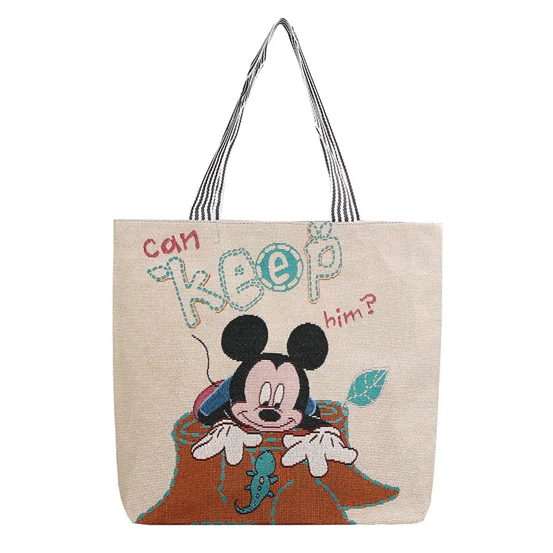 

Disney New Mickey Pluto, милая модная холщовая сумка на плечо, повседневная дорожная женская сумка для мамы, студенческие сумки для книг для занятий