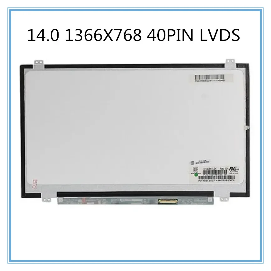 Laptop LCD Screen for Dell latitude 3440 E6440 E5440 6430U, HD 1366X768 LVDS, 40Pins