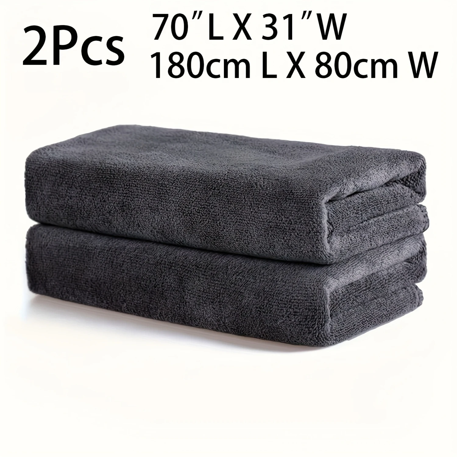 Space-Themed Microfiber Bath Towels - Soft, Absorbent, and Quick-Drying - Set of 2 Ultra-Fine Oblong Towels with Modern Knit Fab