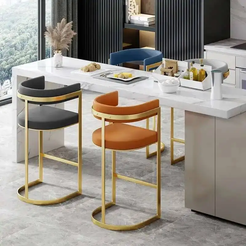 

Nordic Saloon Library Bar Chair Make Up Relaxing Counter Luxury Party Living Room Bar Chair Stool Wood Taburete Alto Furniture