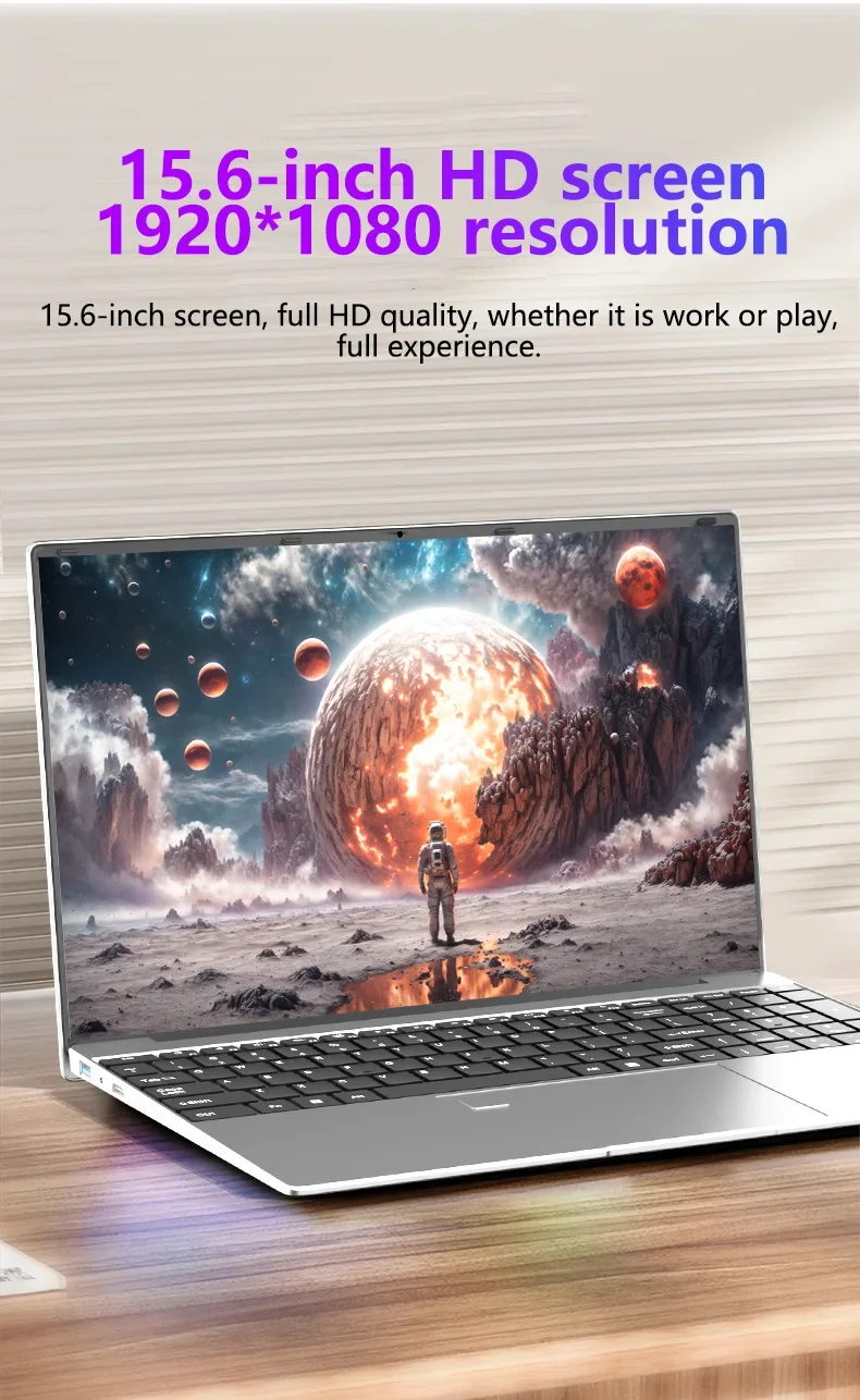 Ноутбук Intel N95 Ultra Slim 2026 года, 15.6 дюймов, 32 ГБ ОЗУ, 2048 ГБ SSD, игровой, с аккумулятором 7500 мАч, для офиса и учебы, ПК с Windows 11